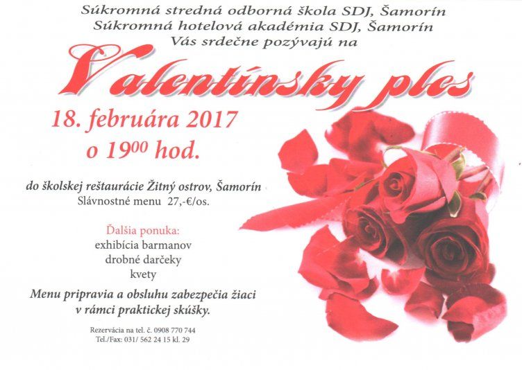 Pozvánka na Valentínsky ples