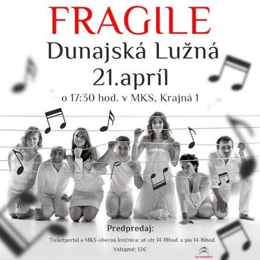 Vyhrajte vstupenky na koncert skupiny Fragile