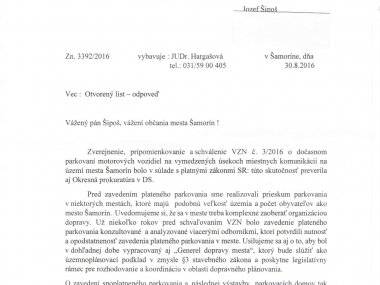 Jozef Šipoš: Podpisová akcia proti spoplatnenému parkovaniu beží do 25. septembra Jozef Šipoš: Podpisová akcia proti spoplatnenému parkovaniu beží do 25. septembra