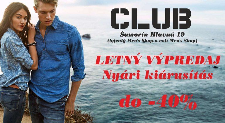 Nyári kiárusítás a Club Divatüzletben