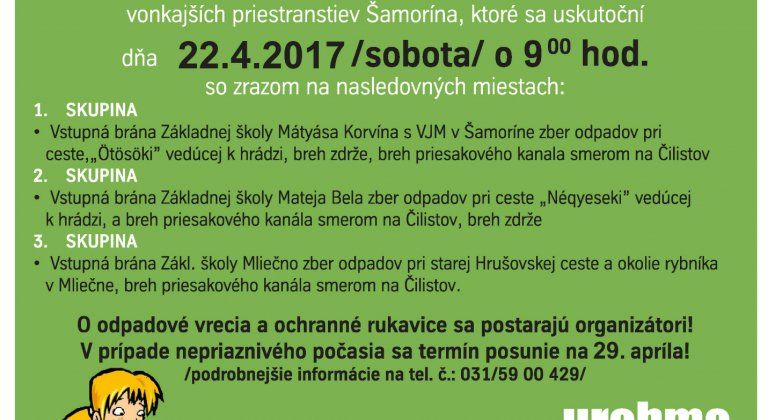 Szombaton tavaszi nagytakarítás Szombaton tavaszi nagytakarítás