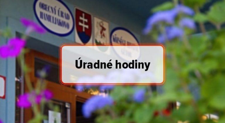 Prázdninové otváracie hodiny na úrade v Hamuliakove