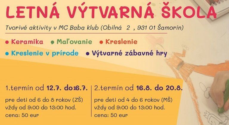 Posledné voľné miesta vo výtvarnej škole Posledné voľné miesta vo výtvarnej škole