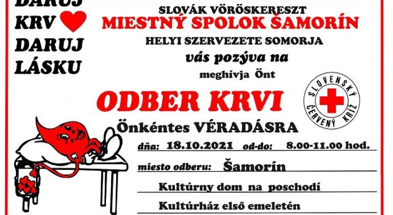 V pondelok môžete darovať krv