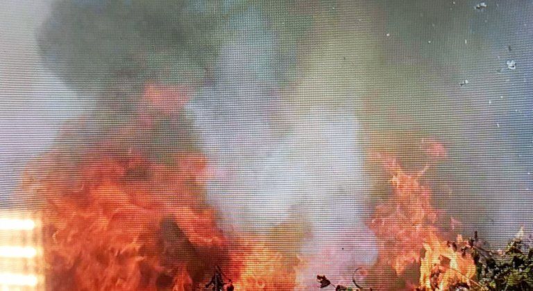 Požiar skládky odpadu Požiar skládky odpadu