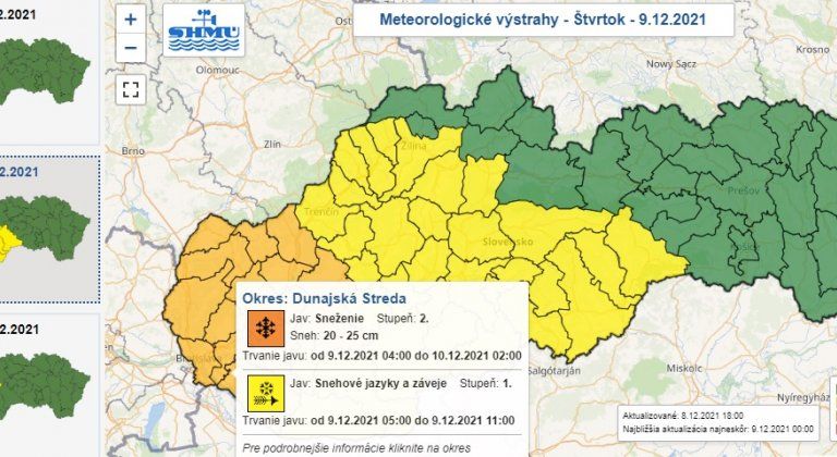 POZOR! Čaká nás intenzívne sneženie