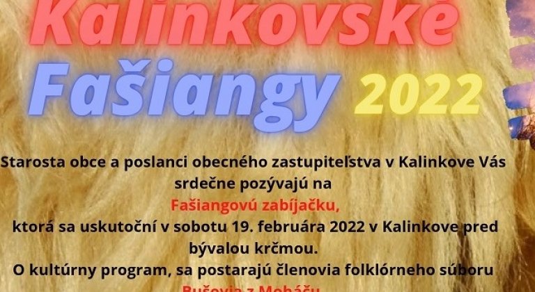 Pozvánka na Kalinkovské fašiangy 2022 