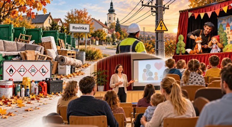 Čo sa chystá v Rovinke? Koniec zberu odpadu, odstávka elektriny aj podujatia pre rodiny Čo sa chystá v Rovinke? Koniec zberu odpadu, odstávka elektriny aj podujatia pre rodiny