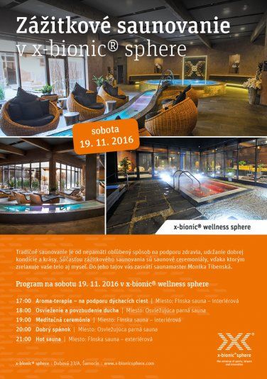 Zážitkové saunovanie v x-bionic sphere Zážitkové saunovanie v x-bionic sphere