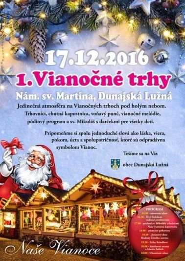 1. Vianočný trh v Dunajskej Lužnej 1. Vianočný trh v Dunajskej Lužnej