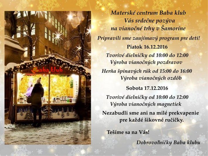 Tvorivé dielničky na vianočných trhoch