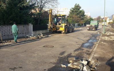 Járda felújítása a Hosszú utcán