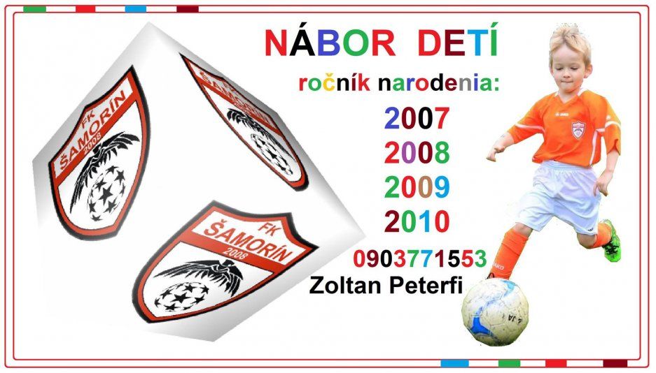 FK Šamorín: Nábor detí