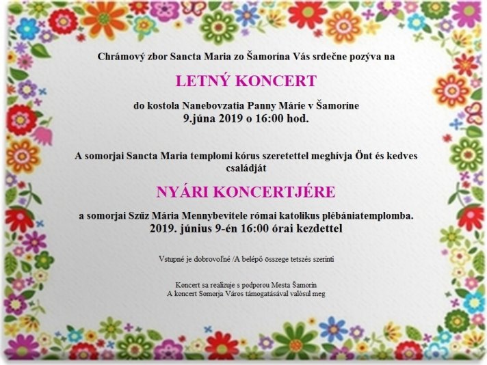 Sancta Maria zaspieva svojmu mestu