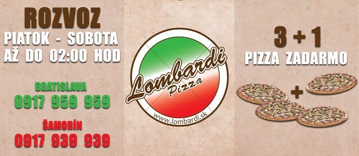 Pizzeria Lombardi: Otváracie hodiny počas vianočných sviatkov