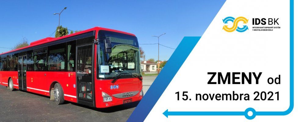Novinky v regionálnej autobusovej doprave od 15.11.2021