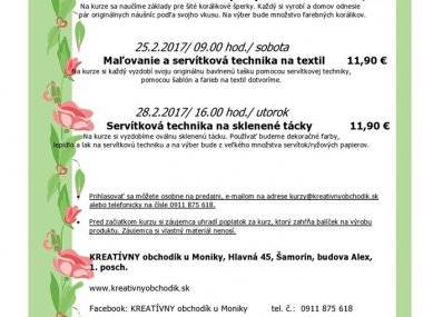 Februárové a prázdninové aktivity Kreatívneho obchodíku Februárové a prázdninové aktivity Kreatívneho obchodíku