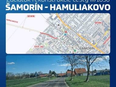 Na vstupe do Šamorína od Hamuliakova opravujú cestu. Obmedzenia potrvajú do decembra Na vstupe do Šamorína od Hamuliakova opravujú cestu. Obmedzenia potrvajú do decembra
