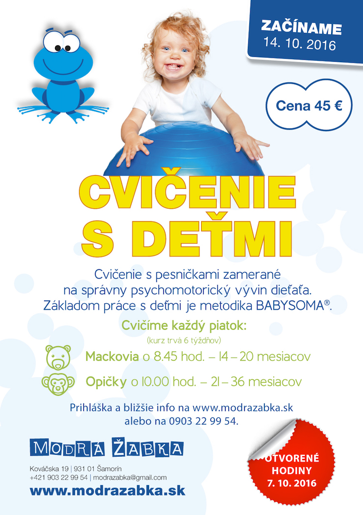 Modra zabka - A5 letak Cvicenie deti 2016 09