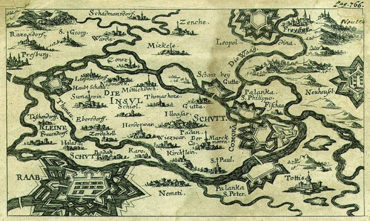 Svedectvá starých máp - 3. časť, mapa znázorňujúca protitur. pevnosti (uložená v Ž.o. múzeu)