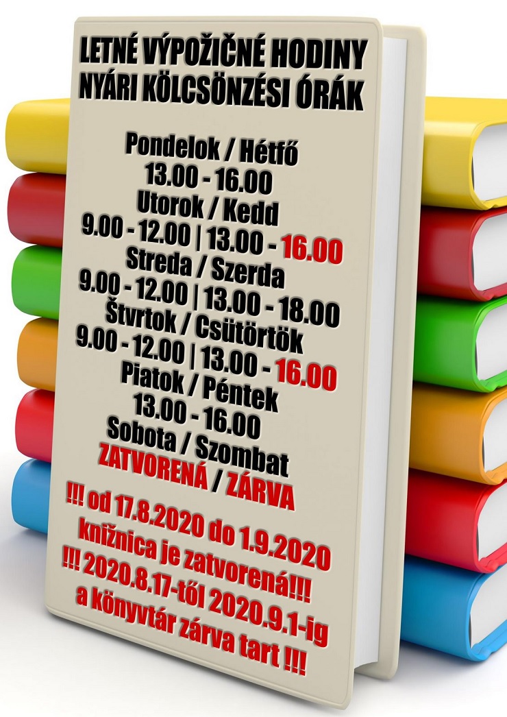 knižnica letné časy
