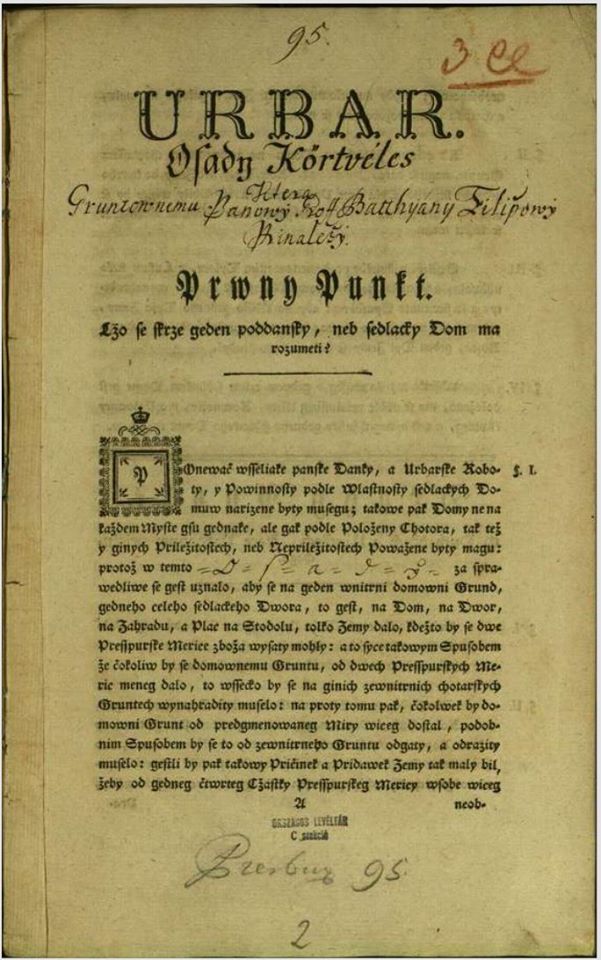 1768 - hrušovský urbár